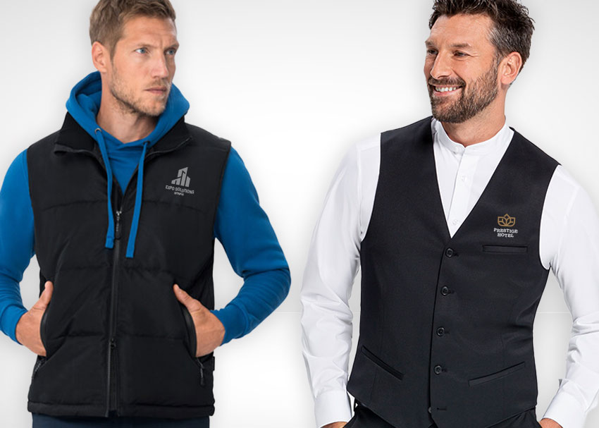 Herren Westen zum Besticken <br>& Bedrucken