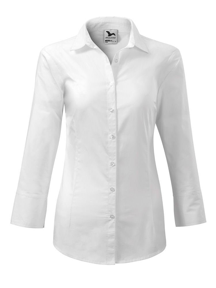 Preiswerte 3/4-Arm Bluse in Weiß