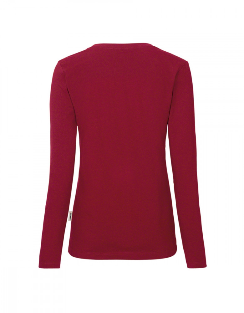 Damen Longsleeve Weinrot