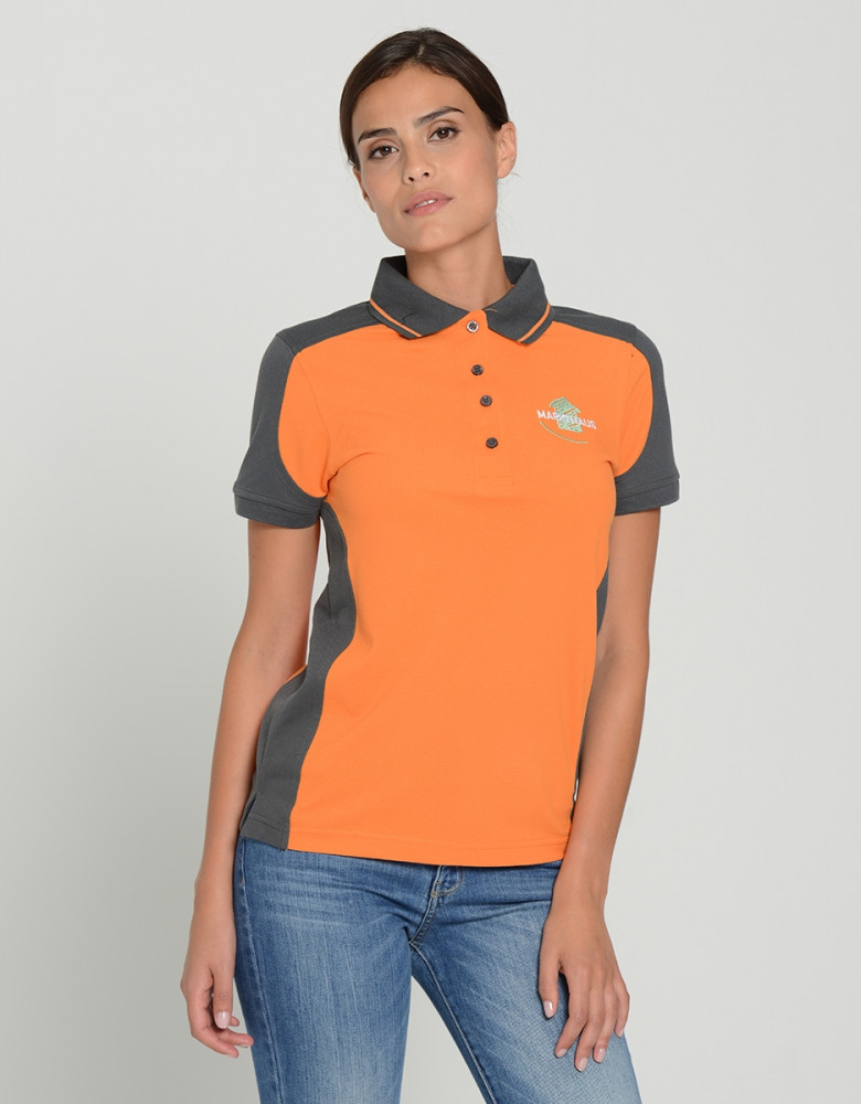 Damen Performance Poloshirt Contrast