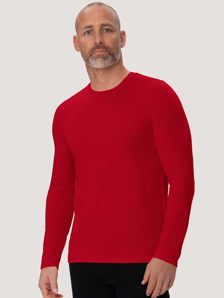 Herren Longsleeve Rot