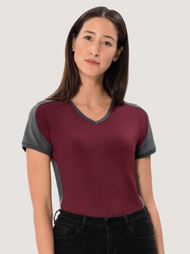 Damen Contrast Performance V-Shirt
