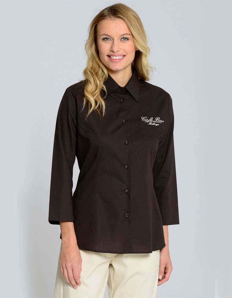 3/4 Arm Bluse in Braun