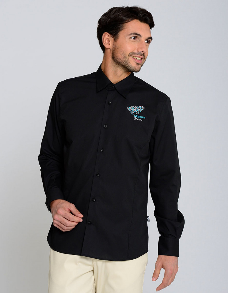 Herrenhemd Schwarz Bügelfrei