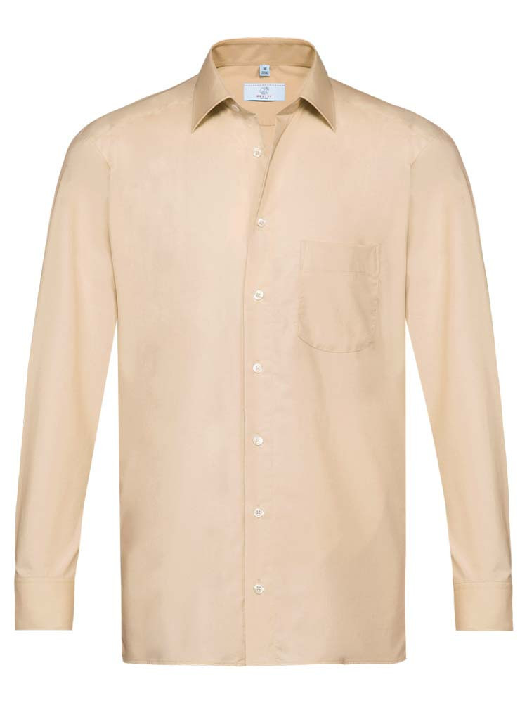 Herrenhemd langarm Beige