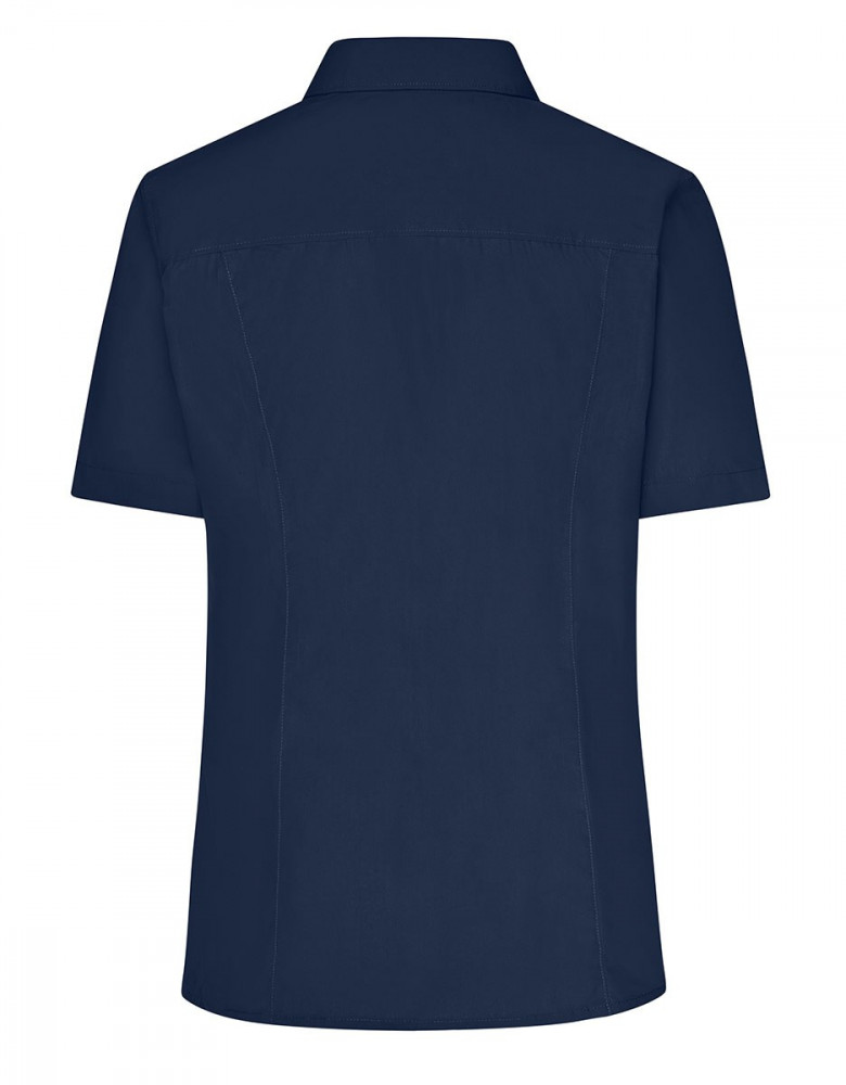 Kurzarm Damenbluse Dunkelblau