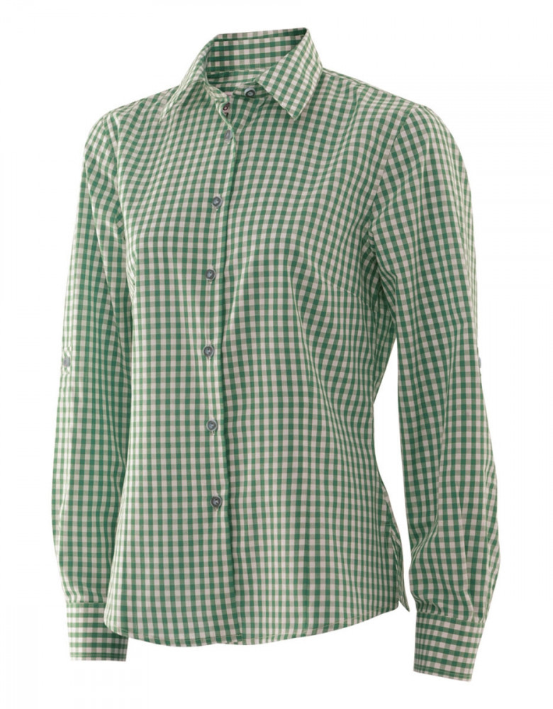 Trachtenbluse Grün kariert Damen