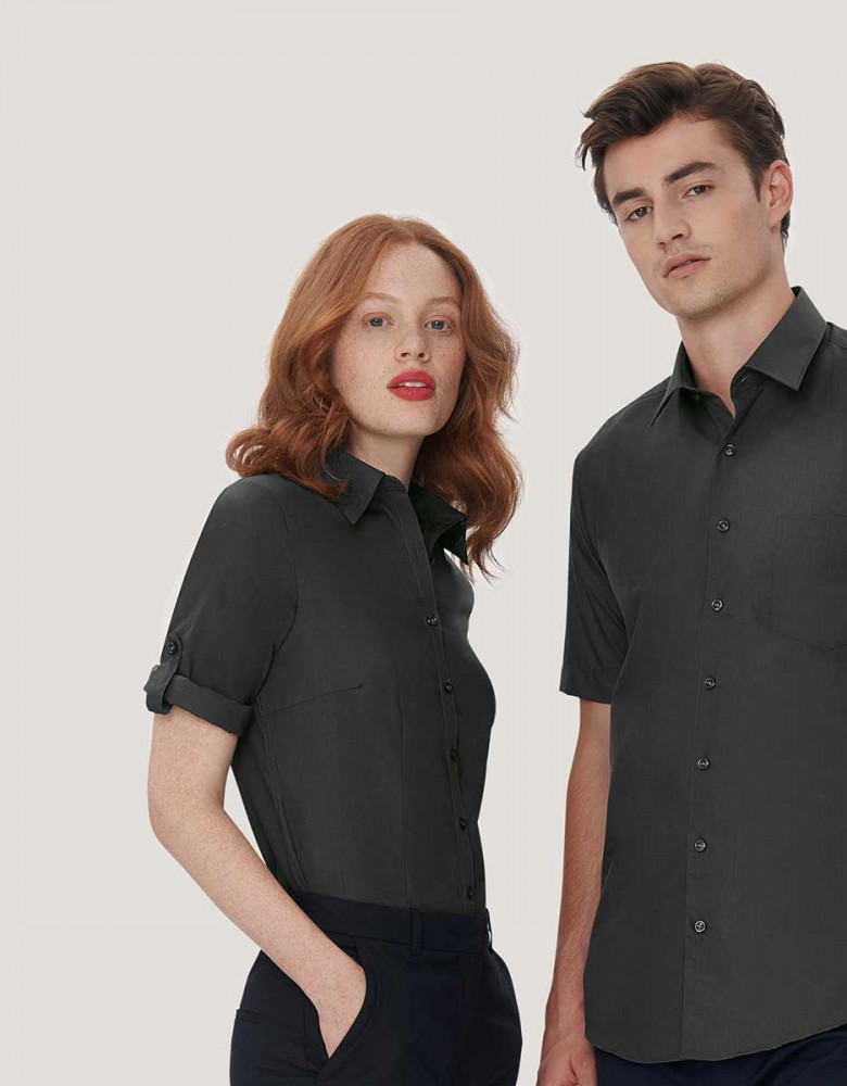 Dunkelgraue Bluse 3/4 Arm