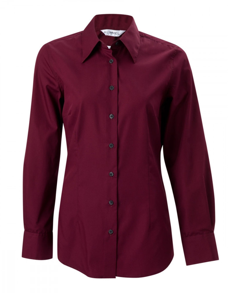 Damen Bluse Langarm Bordeaux