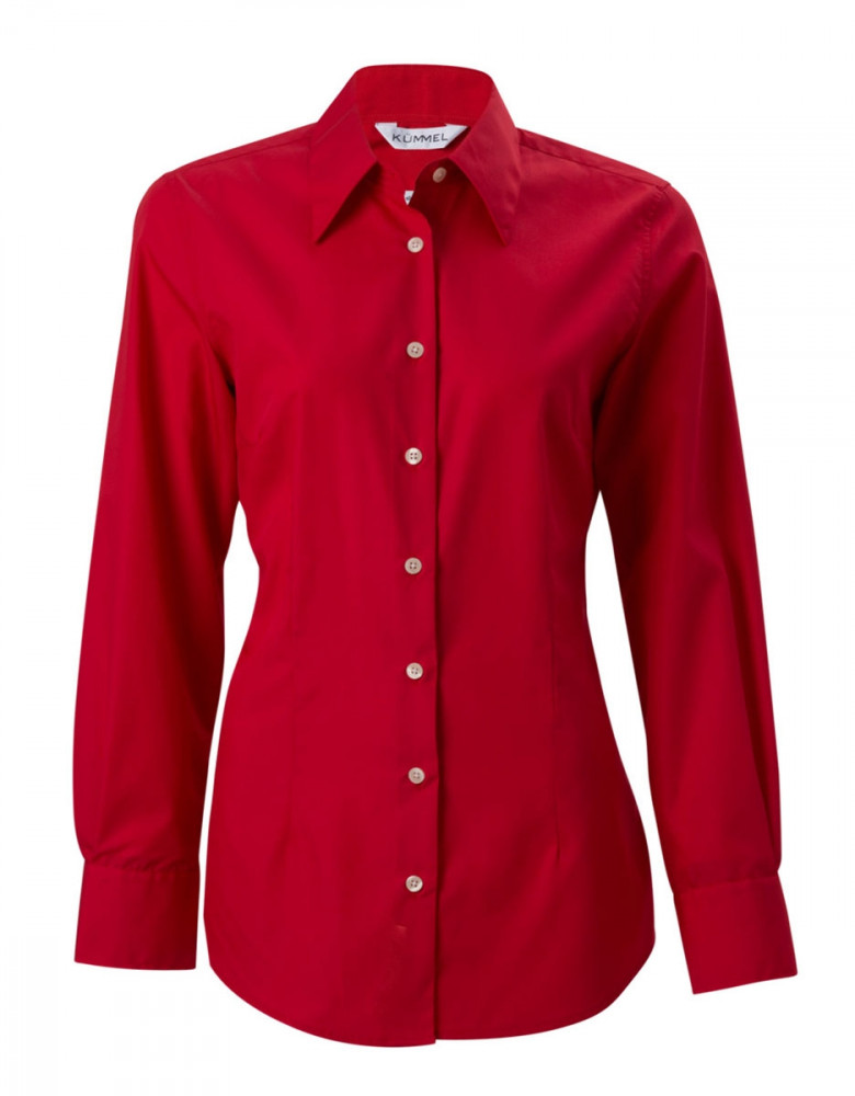 Damen Bluse Langarm Rot