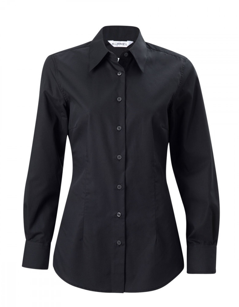 Damen Bluse Langarm Schwarz