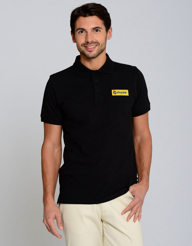 Schwarzes Poloshirt Herren