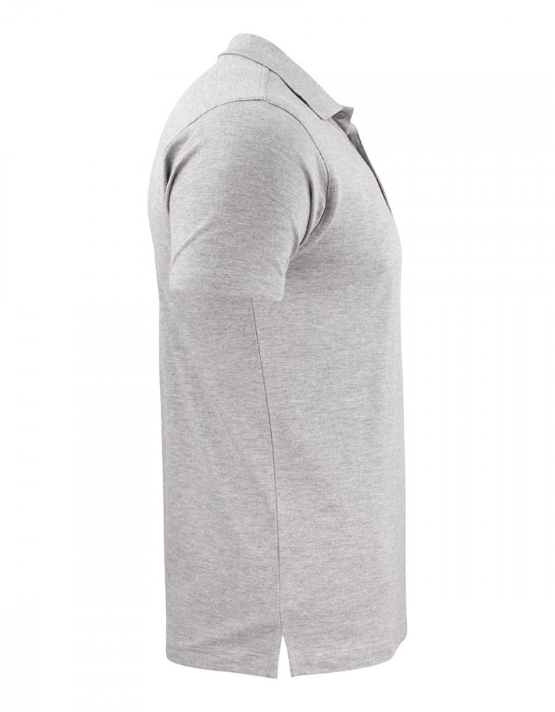 Herren Poloshirt Grau Meliert