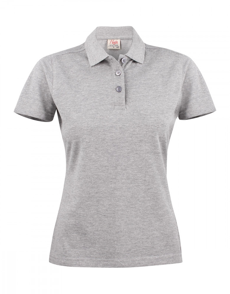 Poloshirt Damen Grau Meliert