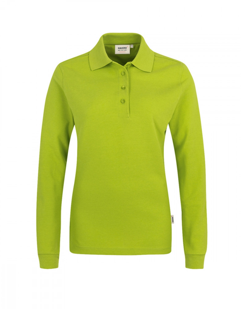 Langarm Poloshirt Damen Grün