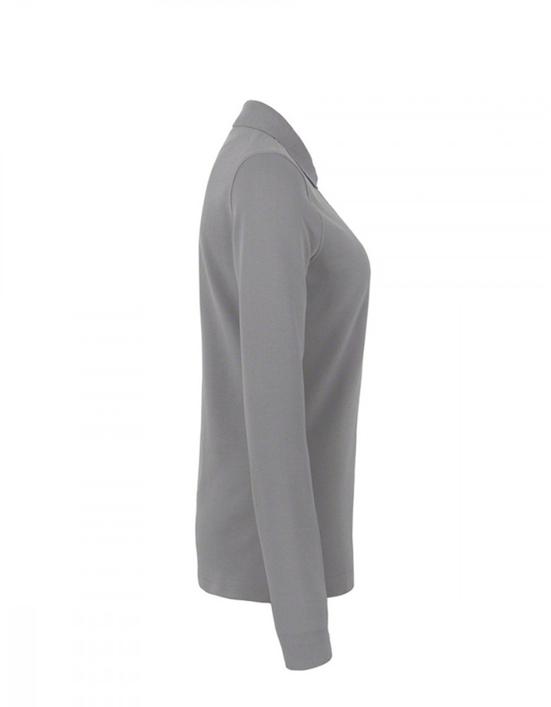 Langarm Polo Damen Grau