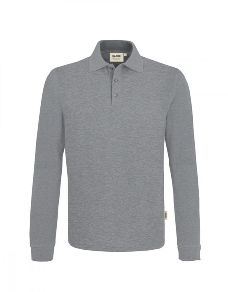 Langarm Poloshirts Herren in Grau