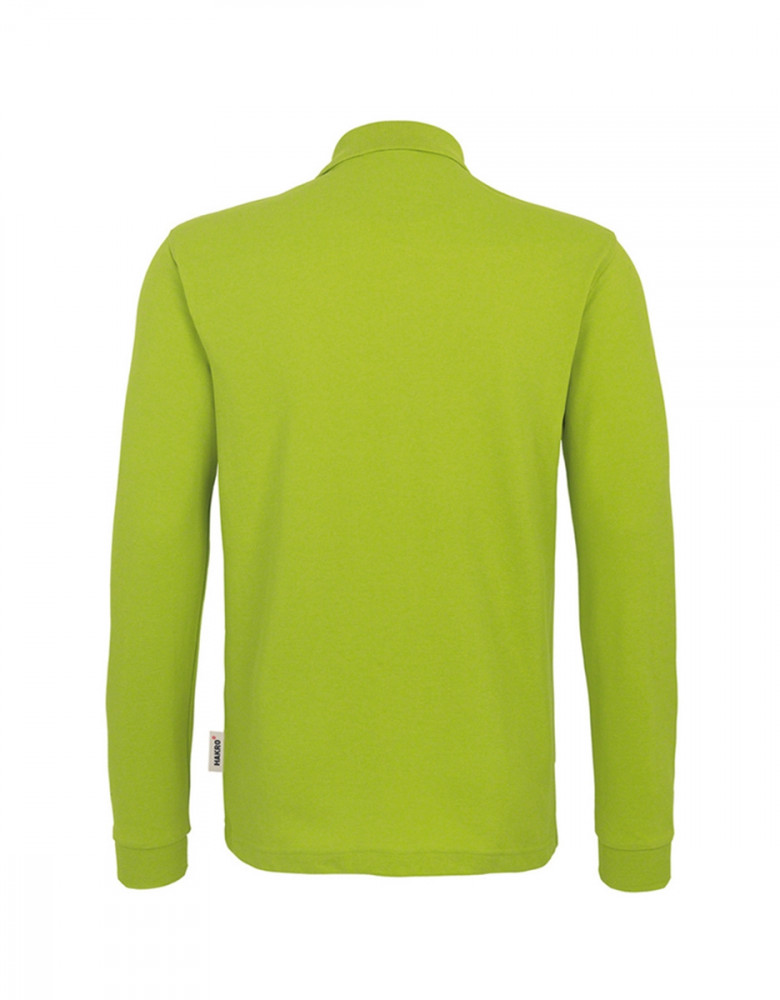 Langarm Poloshirt Herren in Hellgrün