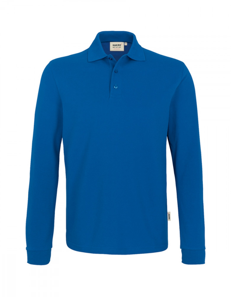 Langarm Poloshirt Herren in Blau