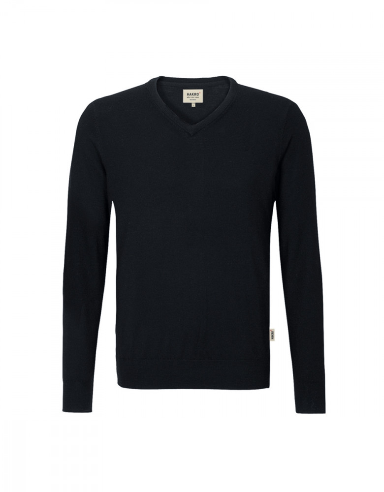 Herren Pullover Merino schwarz