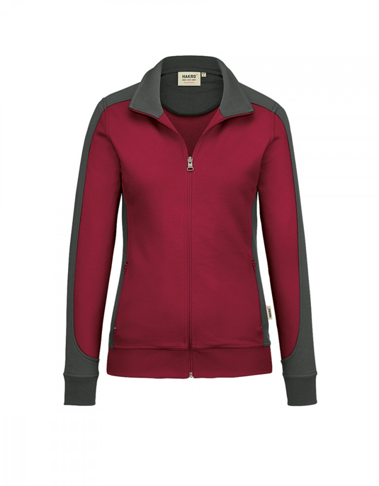 Damen Sweatjacke Weinrot
