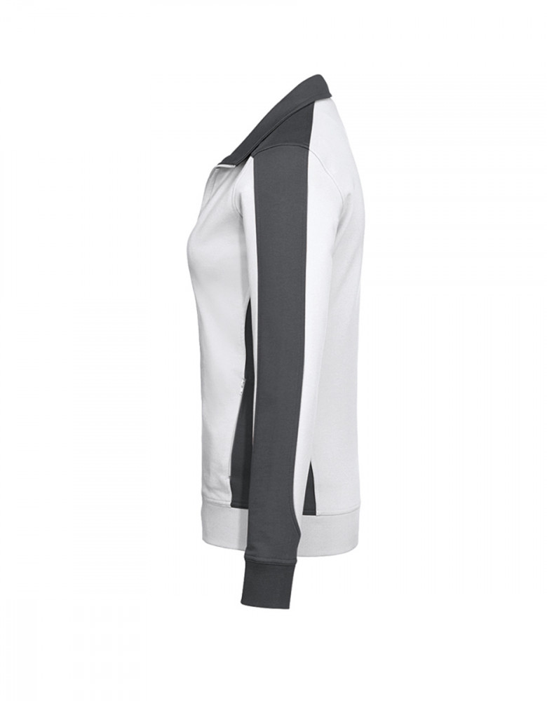 Arbeits Sweatjacke Weiß/Grau