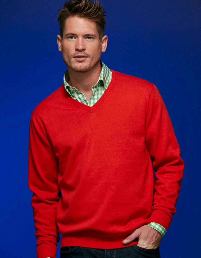 Strickpullover Herren Rot