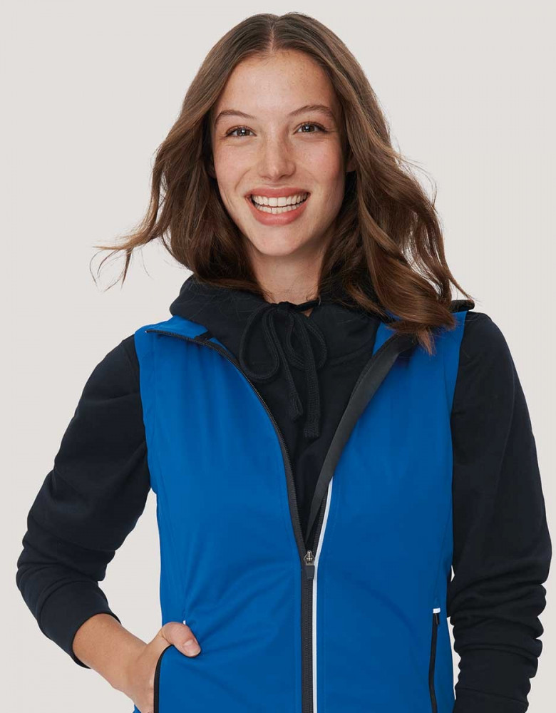Damen Softshell Weste Blau
