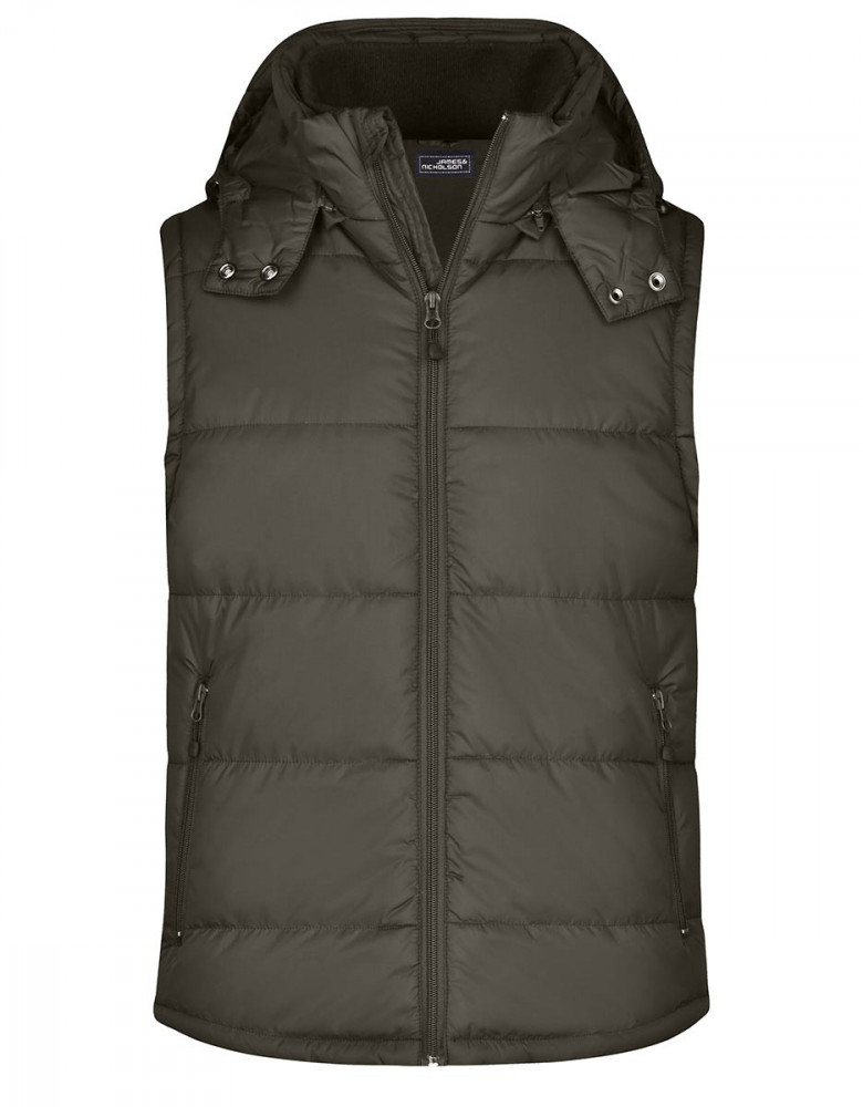 Herren Steppweste mit Kapuze