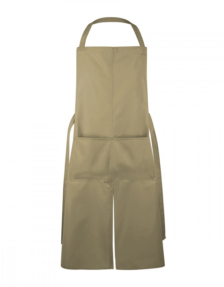 Latzschürze in Khaki Braun