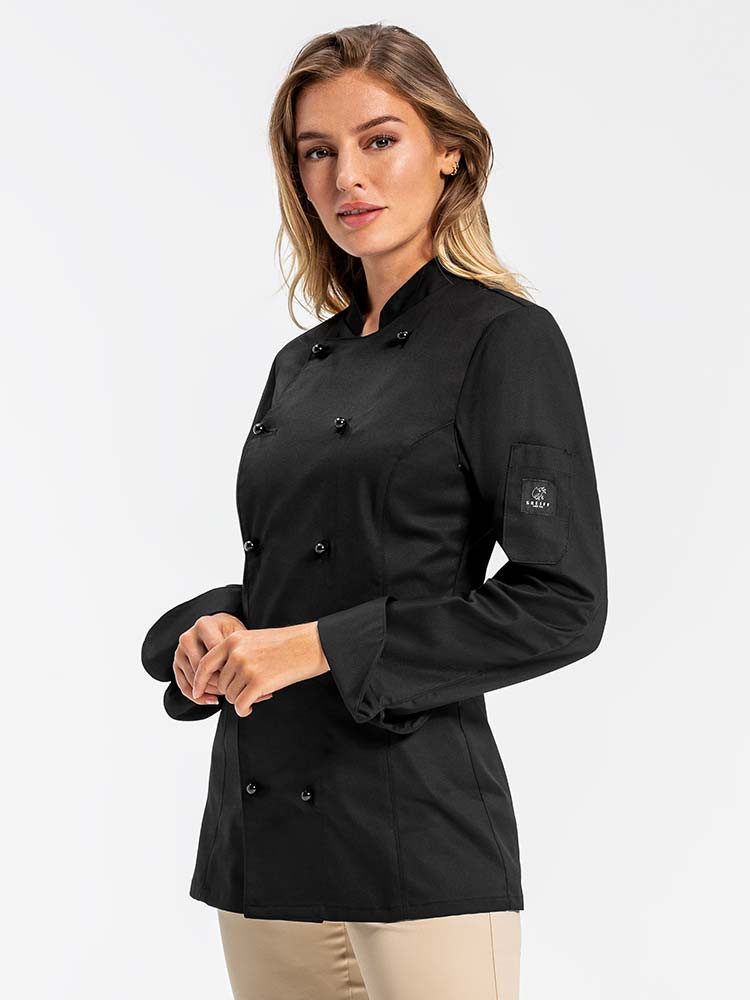 Kochjacke Damen Schwarz günstig
