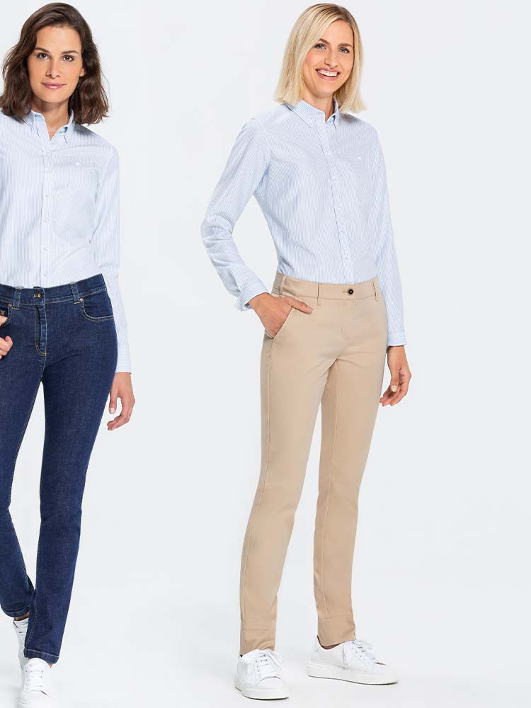 Chino Damen Beige
