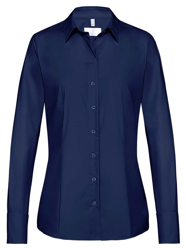 Damenbluse Langarm in Dunkelblau