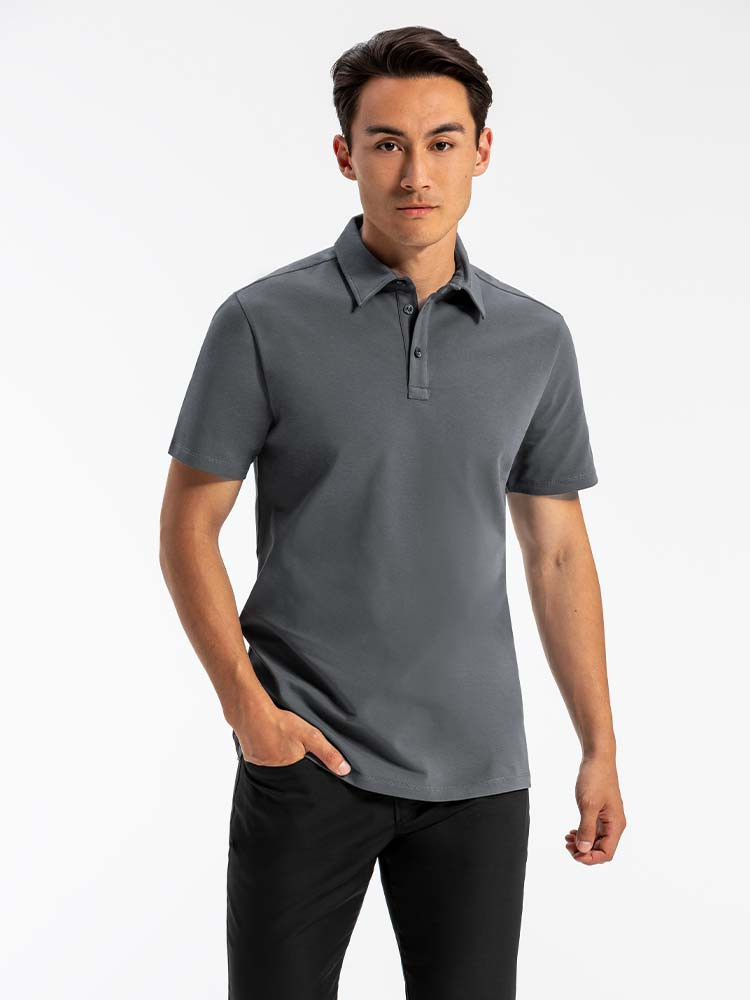Herren Poloshirt Grau