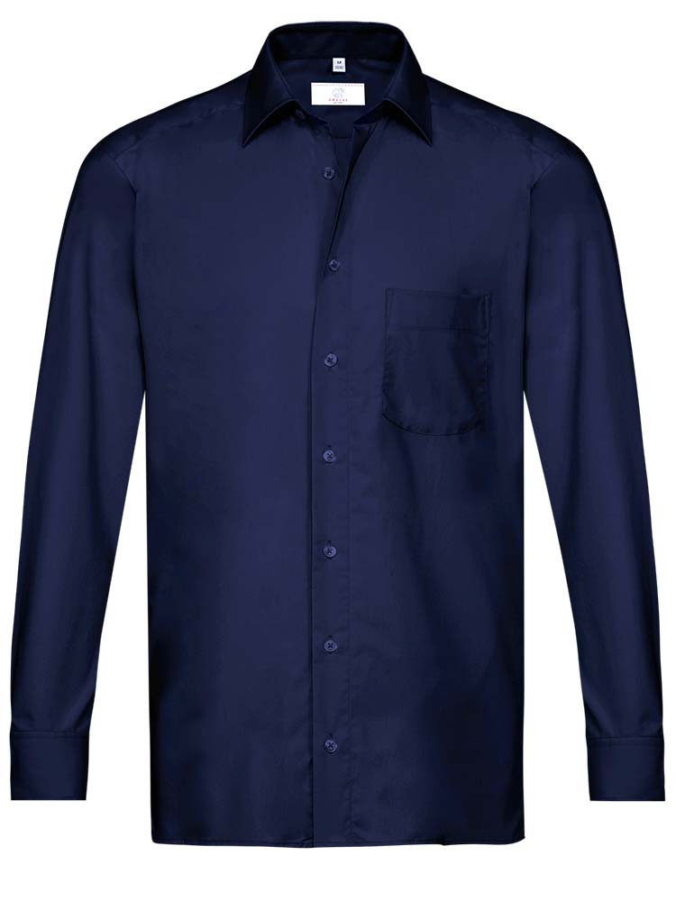 Herrenhemd langarm Dunkelblau