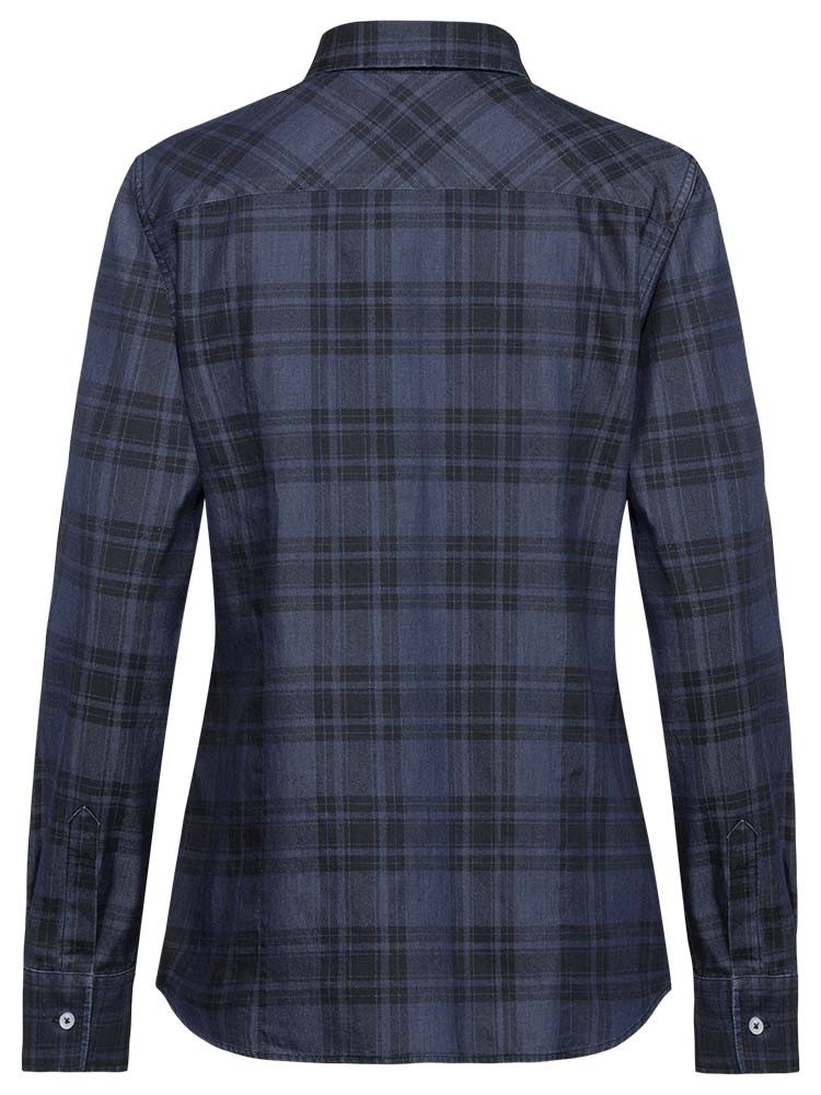 Karierte Jeansbluse für Damen