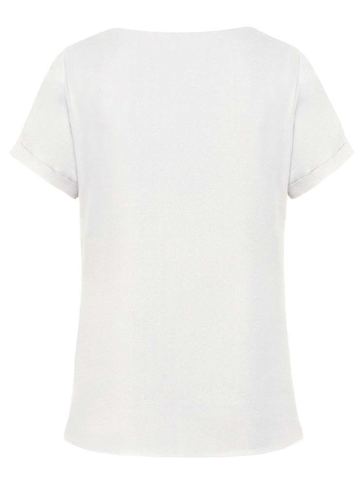 Kurzarm Chiffon Bluse