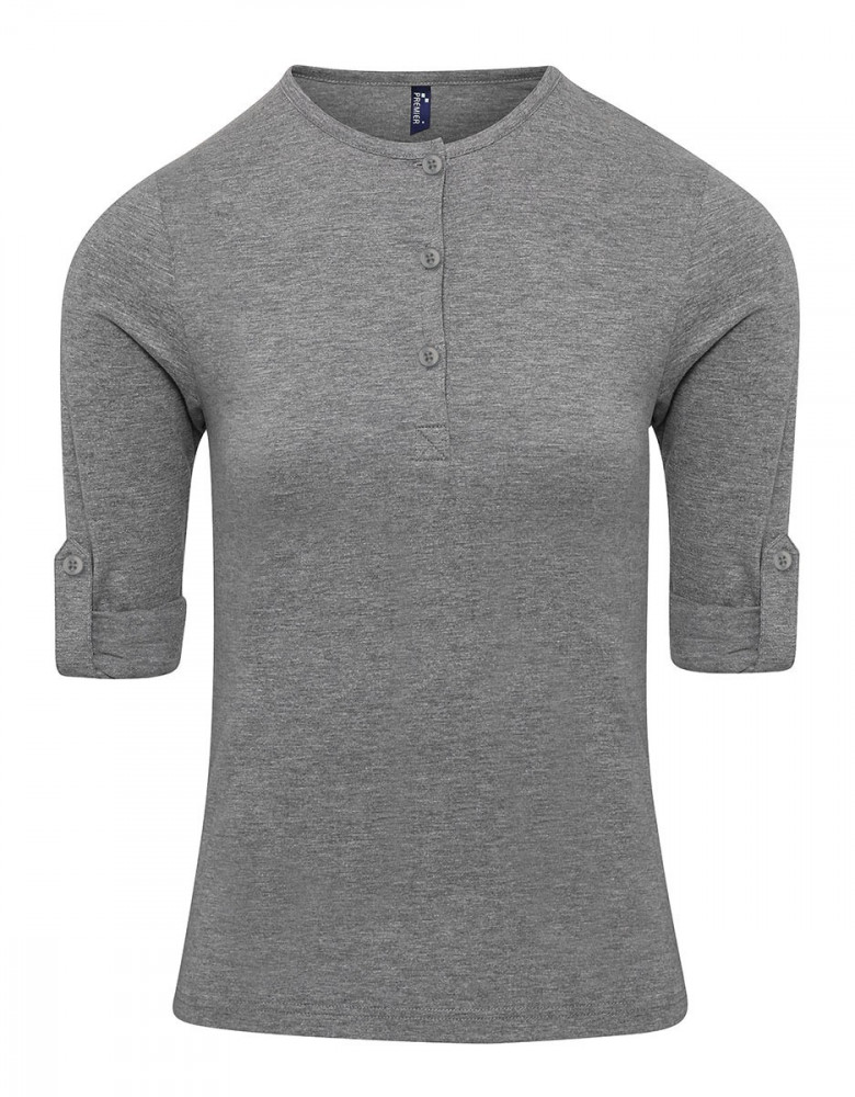 Langarmshirt Damen Grau