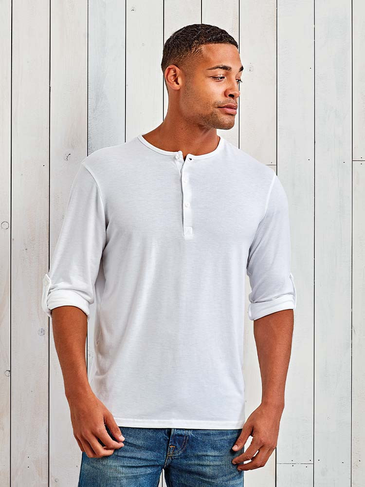 Henley Langarmshirt Herren