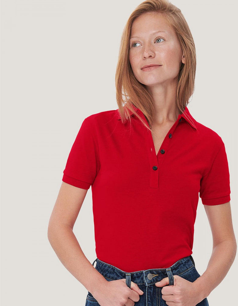 Damen Poloshirt Rot