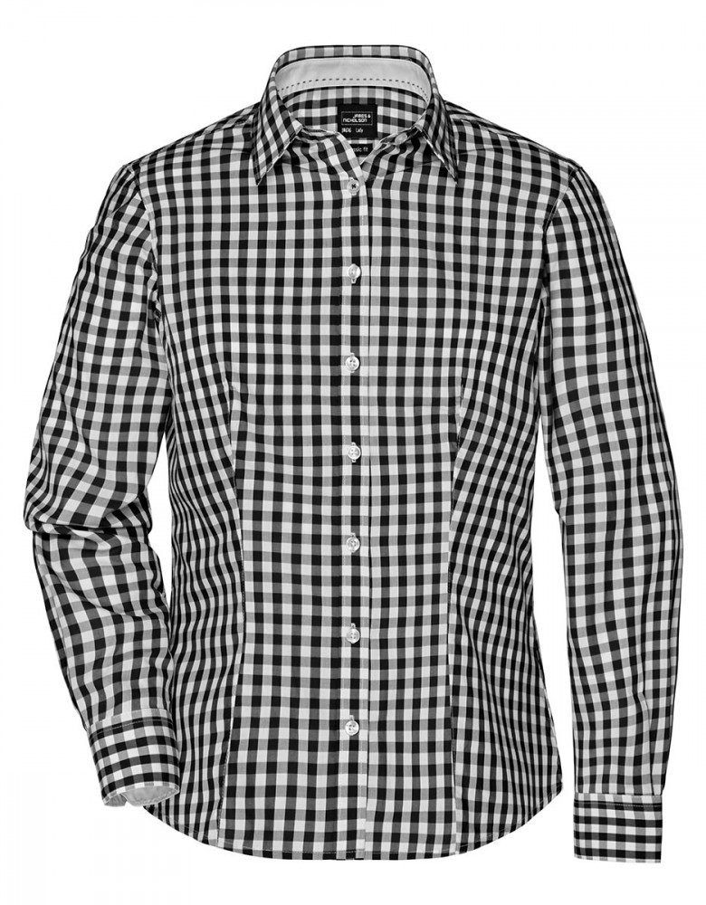 Karo Bluse schwarz-weiß