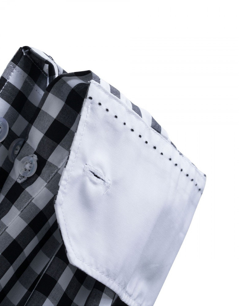 Karo Bluse schwarz-weiß