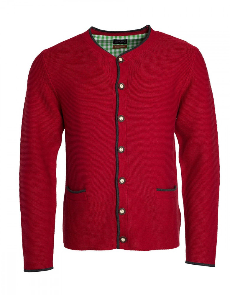 Trachten Strickjacke Rot