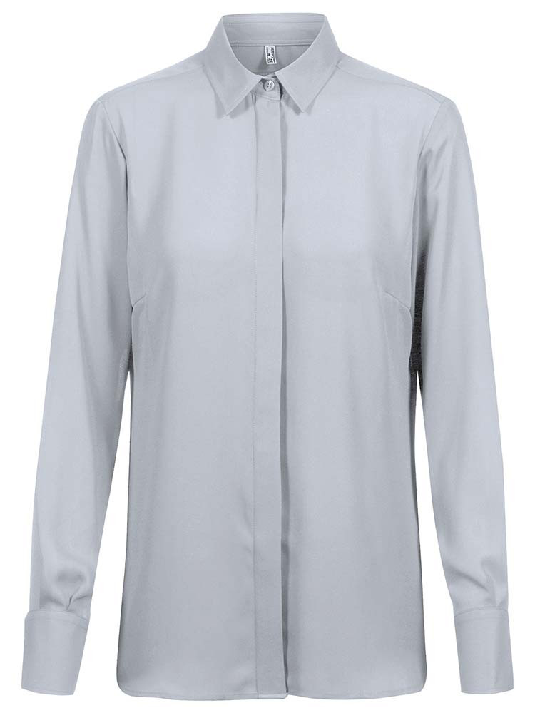 Chiffon Bluse Grau