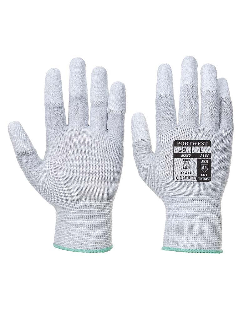 Handschuh Antistatisch mit PU-Fingerspitzen