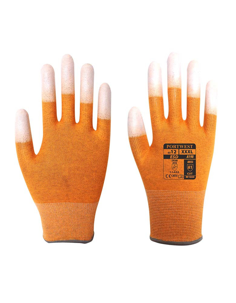 Handschuh Antistatisch mit PU-Fingerspitzen