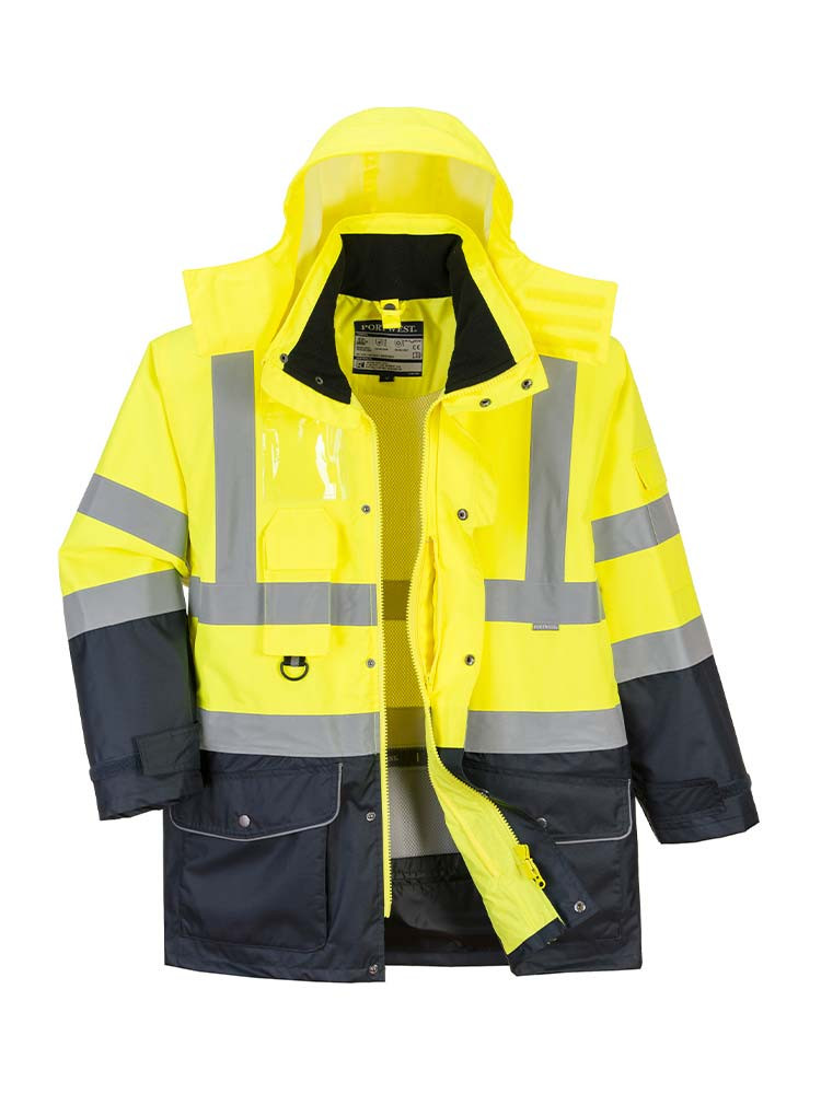 High-visibility 7-in-1 contrast traffic jacket