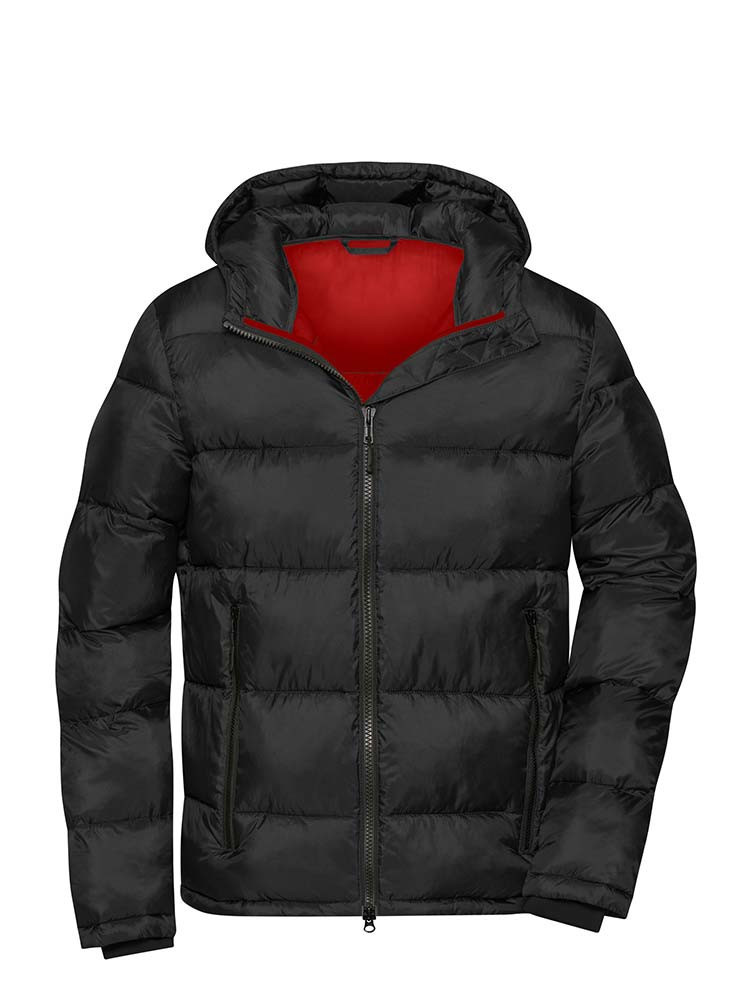 Winterjacke Herren in schwarz-rot