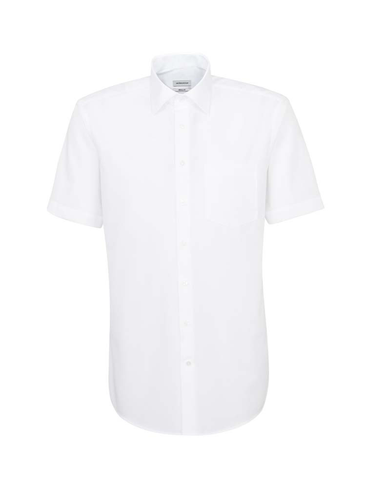 Herren Kurzarm Hemd Weiß