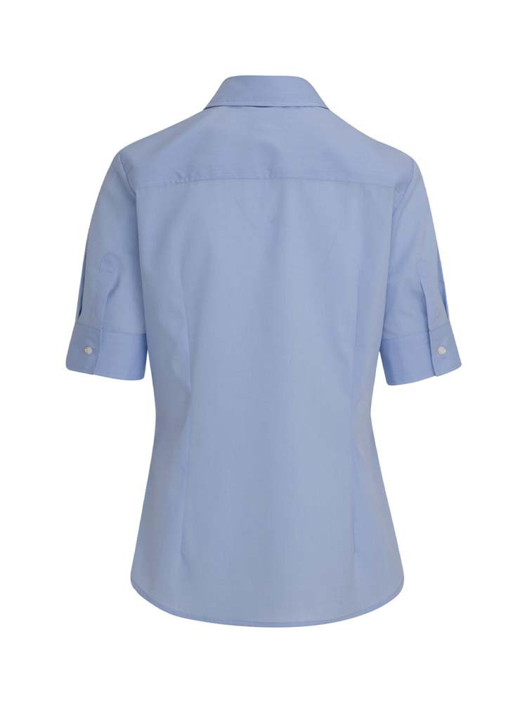 Hellblaue Damen Bluse Kurzarm